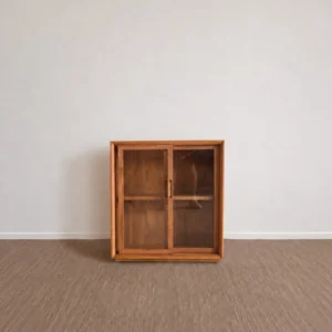 Moku Solid Wood Cabinet in solid oak — front view