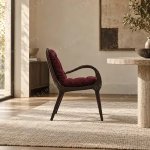 Luna Bent Black Wood Lounge Chair in black — in a room setting
