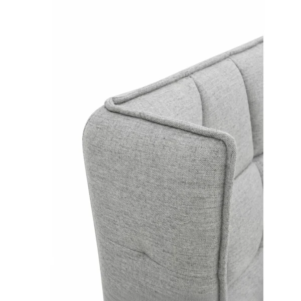 Sectioned Headboard Bed with Winged Sides in slate — in a room setting