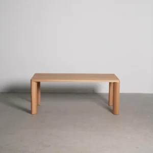 Natural Oak Mortise-and-Tenon Dining Table in natural oak — front view