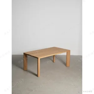 Natural Oak Mortise-and-Tenon Dining Table in natural oak — in a room setting