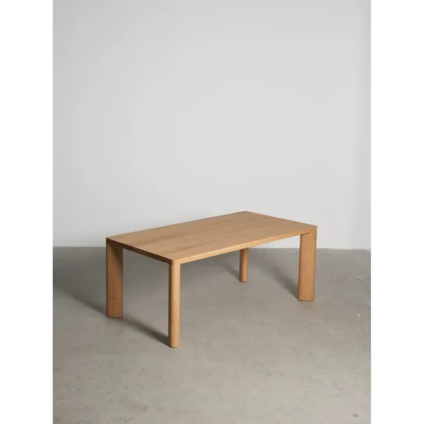 Natural Oak Mortise-and-Tenon Dining Table in natural oak — in a room setting