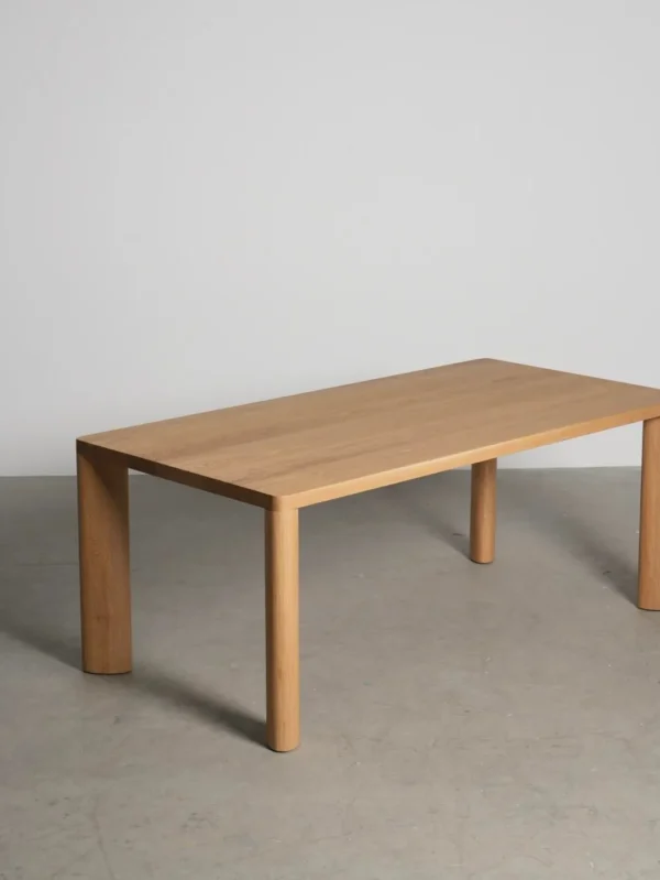 Natural Oak Mortise-and-Tenon Dining Table in natural oak — in a room setting