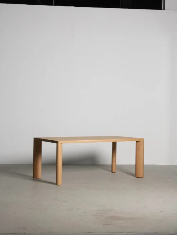 Natural Oak Mortise-and-Tenon Dining Table in natural oak — in a room setting