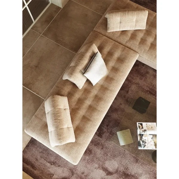 Naturalist Modular Sofa in sand — in a room setting