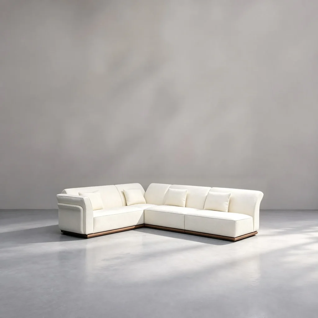 Negative Space Living Room Sofa — front view