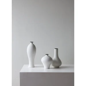 Bisque Song Aesthetic Bud Vases in ivory — in a room setting