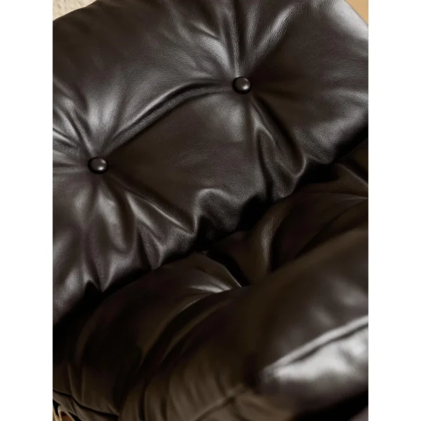 Ohm Lounge Chair in Natural Full-Grain Leather on Steel Base — in a room setting