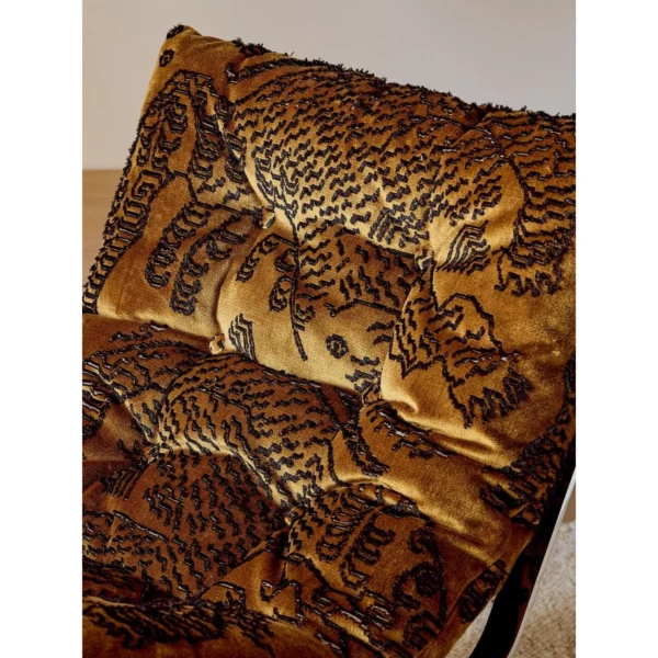 Ohm Lounge Chair in Tiger Mountain Jacquard Velvet on Steel — in a room setting