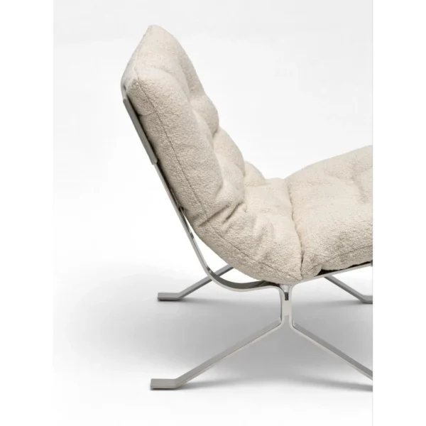 Ohm Lounge Chair in Wool Bouclé on Steel Base — in a room setting