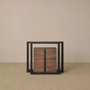 Old Money Oak Entryway Cabinet Sideboard in solid oak — front view