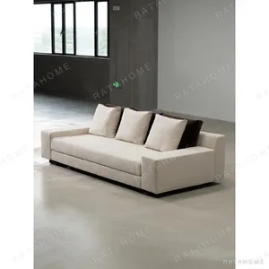 Old-Money Three-Seat Sofa in oatmeal — in a room setting