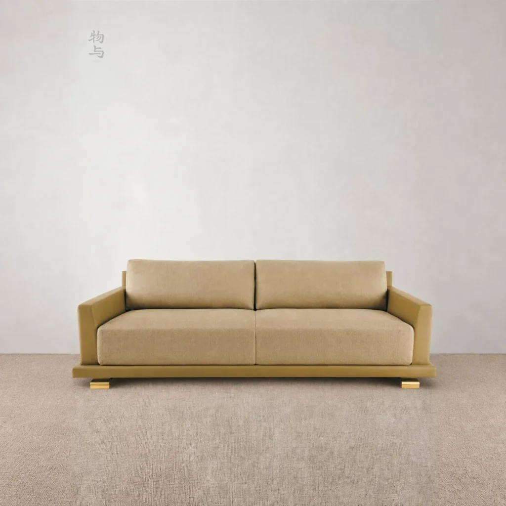 Old Money Wool Sofa in wool — front view