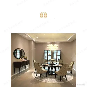 Peyton Zebra-Marquetry Sideboard with Faceted Doors in clay — in a room setting