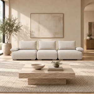 Poppy Sofa in performance fabric — front view