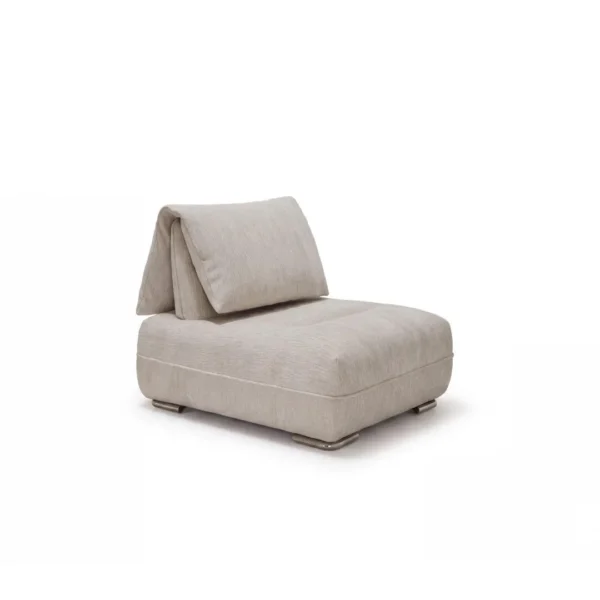 Poppy Modular Sofa in Light Grey with Movable Back Cushions — in a room setting