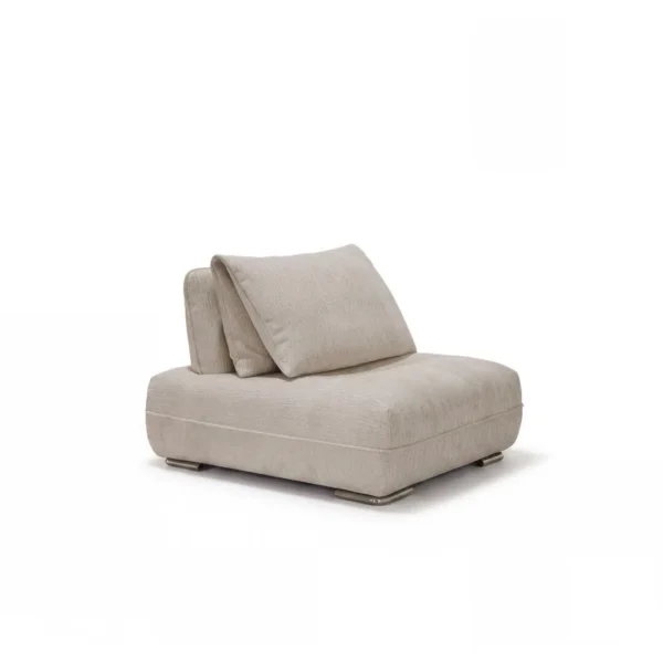 Poppy Modular Sofa in Light Grey with Movable Back Cushions — in a room setting