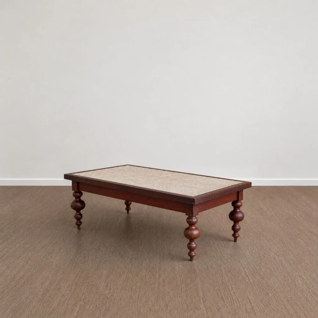 Raffles Reclaimed Wood Coffee Table in clay — front view