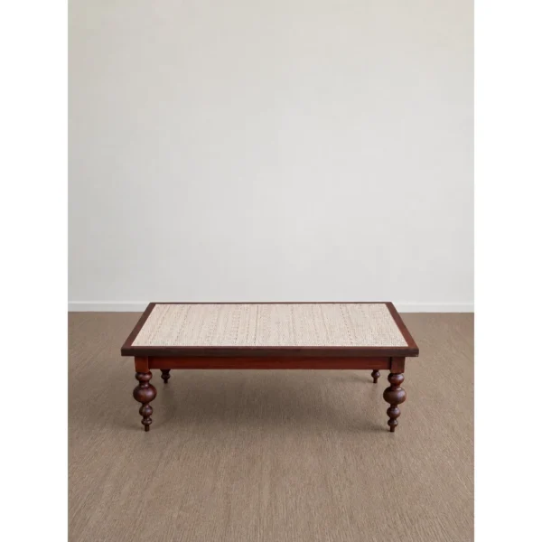 Raffles Reclaimed Wood Coffee Table in clay — in a room setting