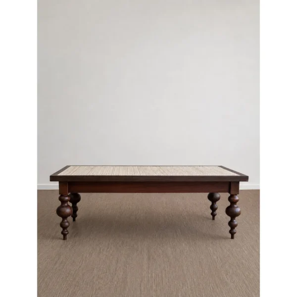 Raffles Reclaimed Wood Coffee Table in clay — in a room setting