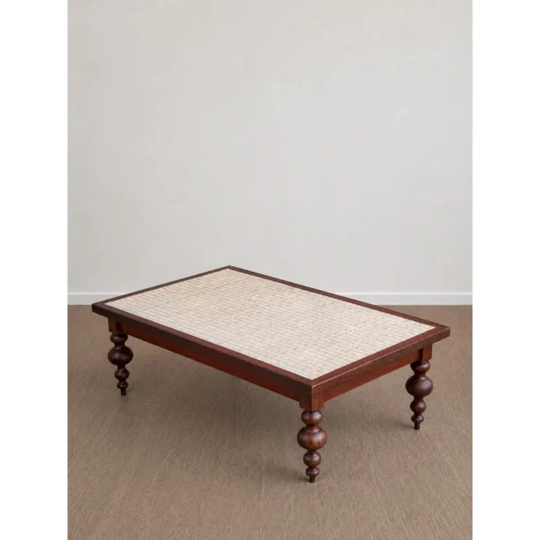 Raffles Reclaimed Wood Coffee Table in clay — in a room setting