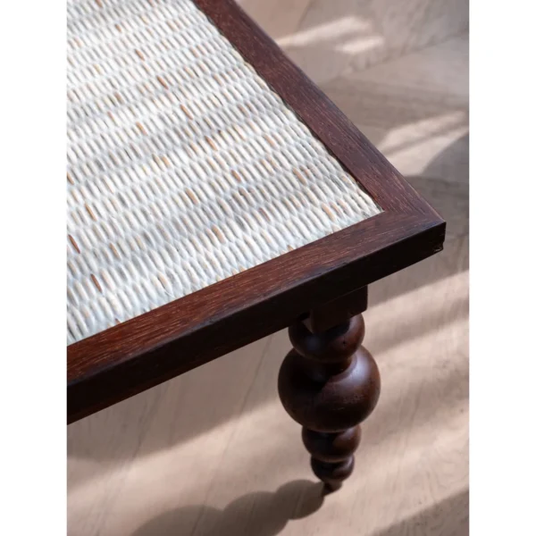 Raffles Reclaimed Wood Coffee Table in clay — in a room setting
