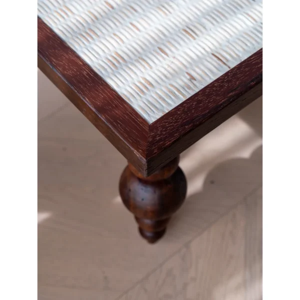 Raffles Reclaimed Wood Coffee Table in clay — in a room setting