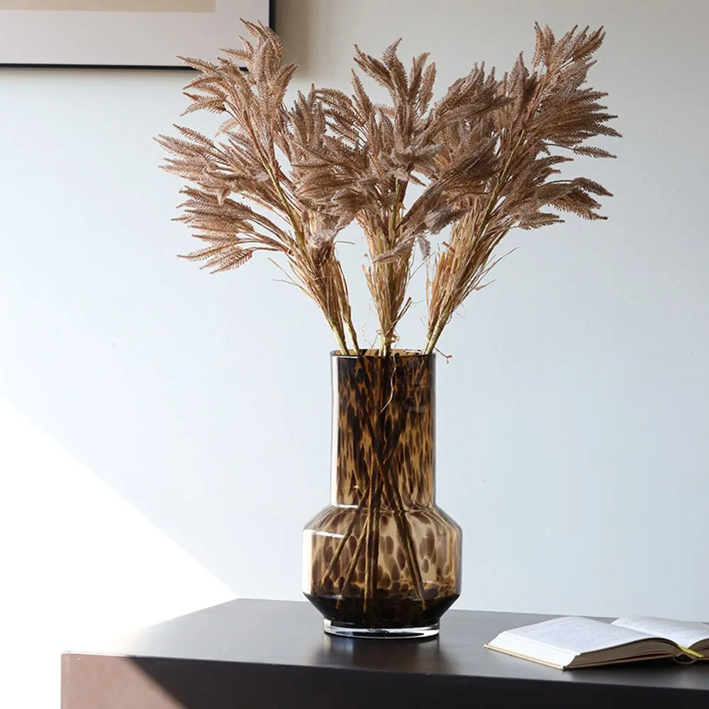 Reed Grass Artificial Stems in clay — front view