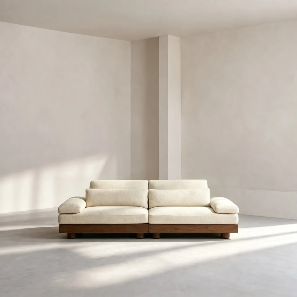 Relaxed Simple Living Room Sofa — front view