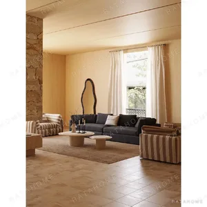 Relaxing Sofa in Dark Grey Linen with Removable Covers and — in a room setting
