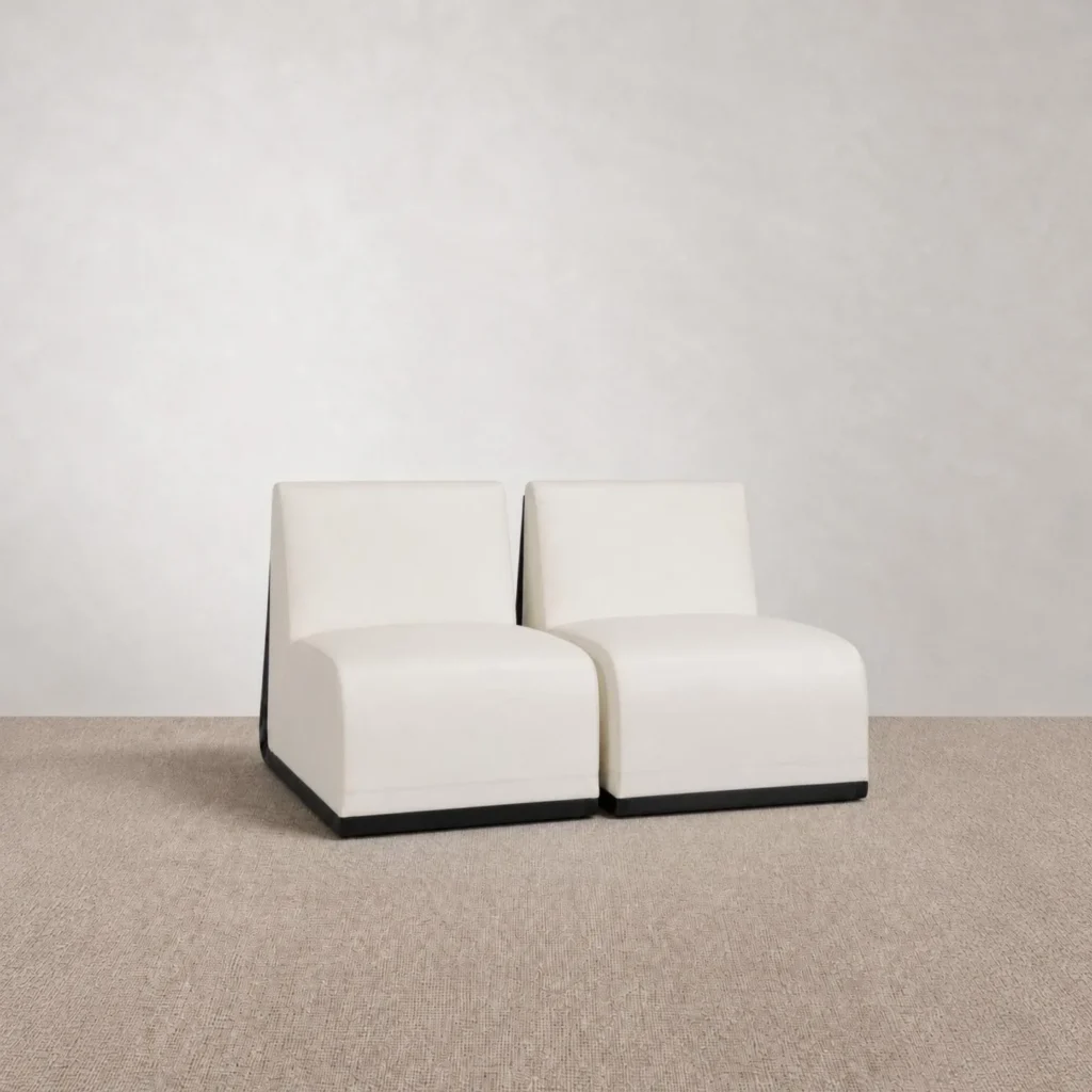 Rimbaud Lounge Chair in solid oak — front view