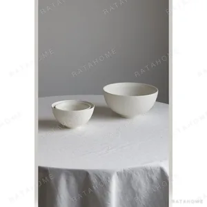 Artist Collaboration Nesting Rice Bowls in Off-White — in a room setting