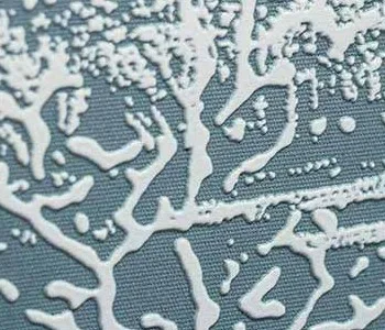 Round Navy Landscape Line Art Wall Art, 100 cm in blue — detail