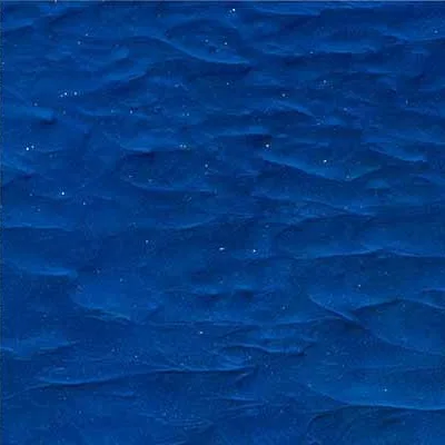 Round Deep Blue Glass Disc Wall Art, 80 cm in blue — detail