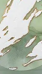 Round Sage Marble Ink Disc Set of 9, 35 cm Each in olive — detail