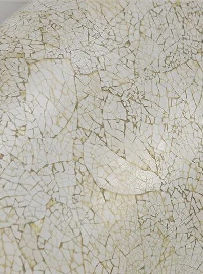 Round Fibreglass Dish with Mother of Pearl in Cream, 100 cm — detail