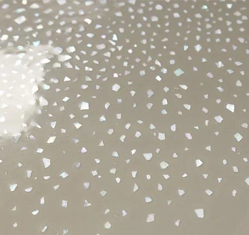 Round Fibreglass Dish with Mother of Pearl in Grey, 100 cm — detail