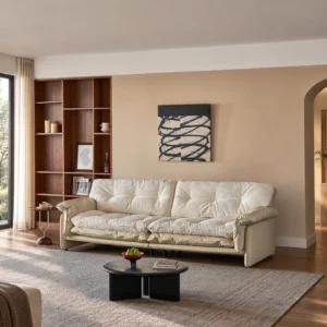 Sandwich Reversible Sofa in oatmeal — front view