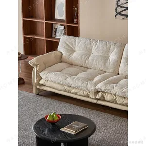 Sandwich Reversible Sofa in oatmeal — in a room setting