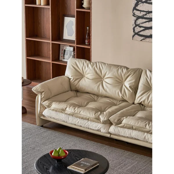 Sandwich Reversible Sofa in oatmeal — in a room setting