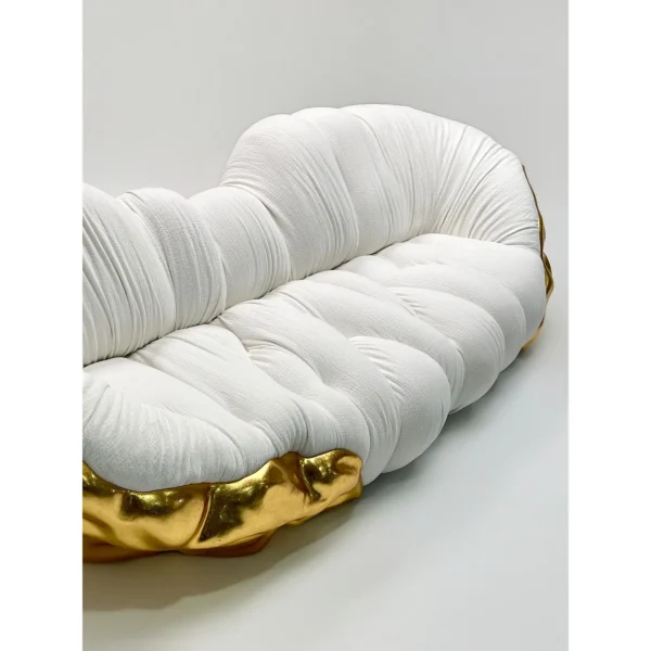 Sculptural Cloud Sofa in ivory — in a room setting