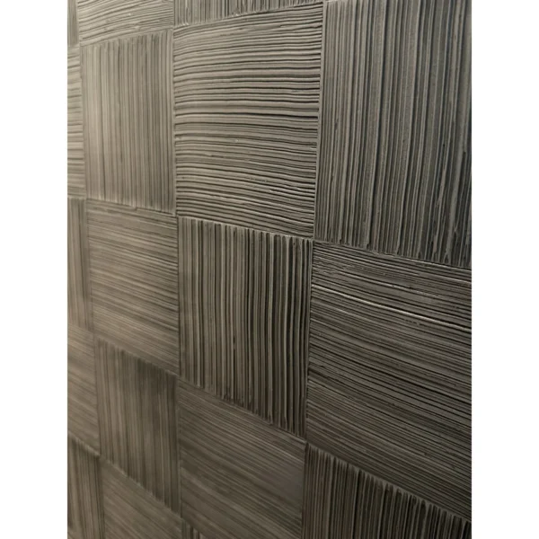 Sculptural Tall Cabinet in black — in a room setting