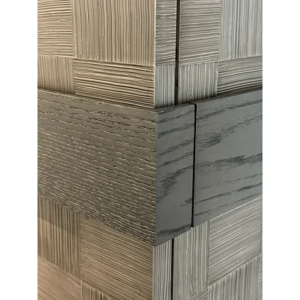 Sculptural Tall Cabinet in black — in a room setting
