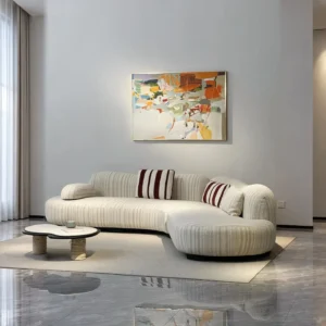 Sea Salt Sofa in performance fabric — front view