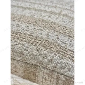 Sea Salt Curved Sofa in Cream Ribbed Fabric, 210 to 300 cm — in a room setting