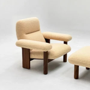Sherpa Sofa Chair in solid wood — front view