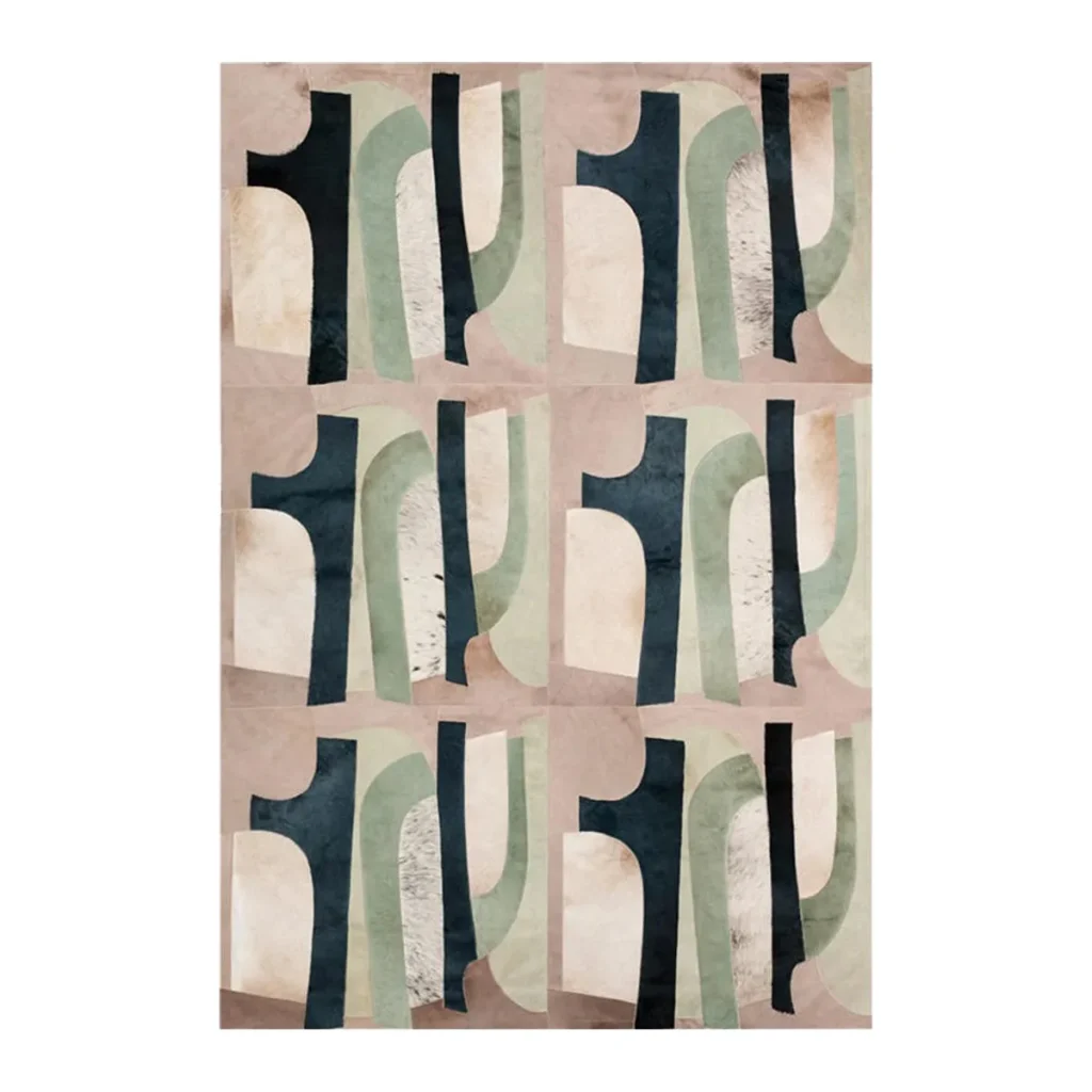 Showroom Palette Rug in Blush, Sage and Navy Arches — front view