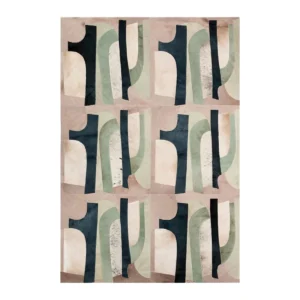 Showroom Palette Rug in Blush, Sage and Navy Arches — front view
