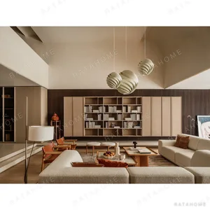 Side by Side White Oak Coffee Table Pair in natural oak — in a room setting