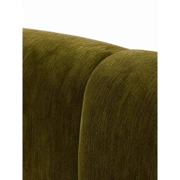 Sloane Olive Velvet Bed in olive — in a room setting